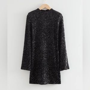 & Other Stories Fitted Sequin Mini Dress